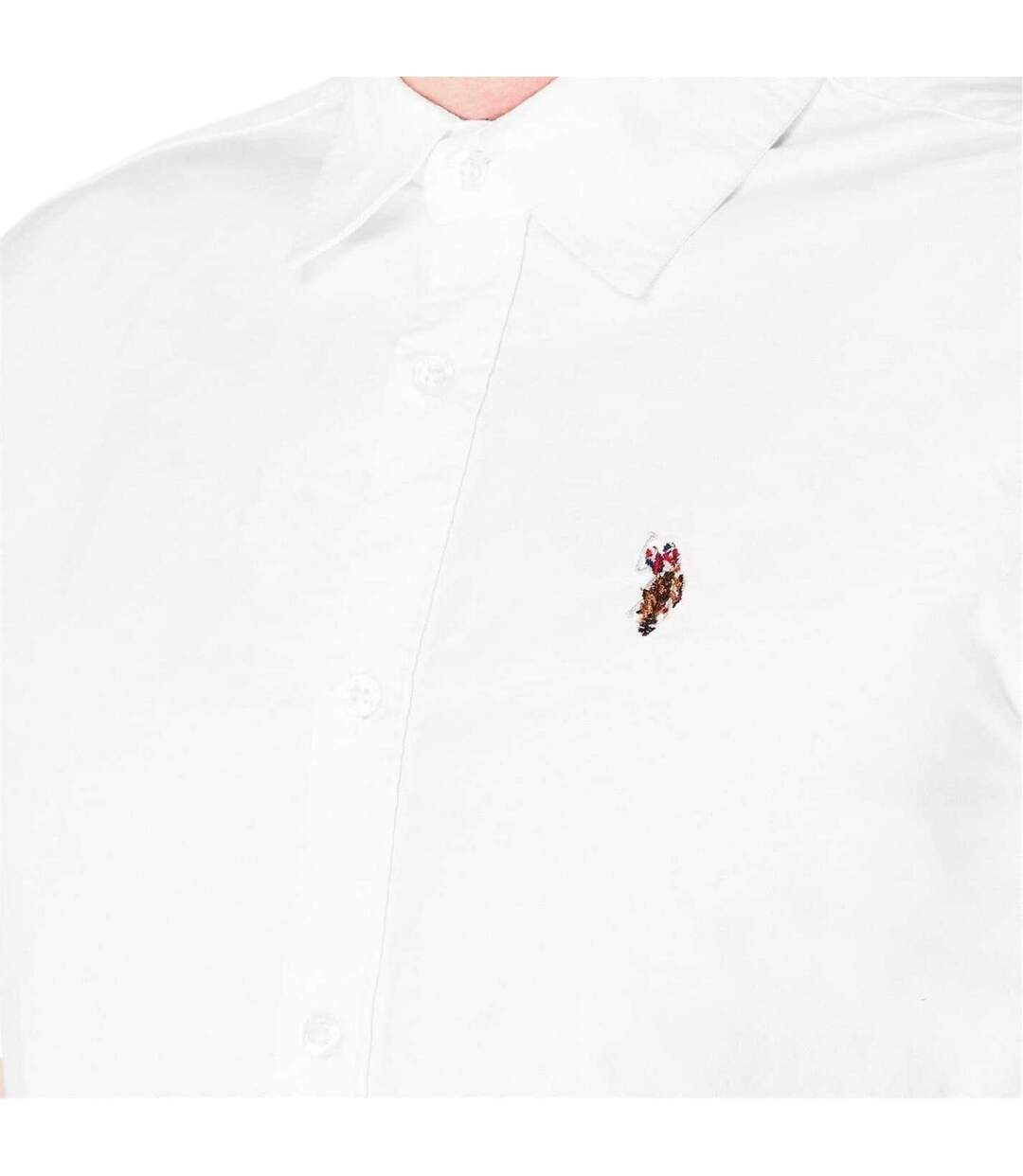 Mens Oxford Short-sleeved Shirt Bright White US Polo Assn-4