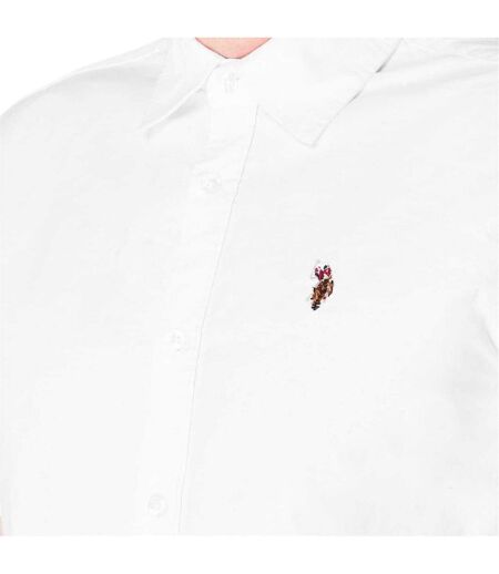Mens Oxford Short-sleeved Shirt Bright White US Polo Assn