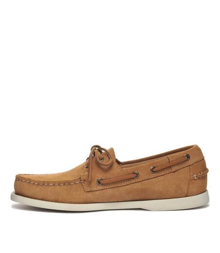 Womens/ladies Portland Flesh Out Leather Boat Shoes Brown Cognac Sebago