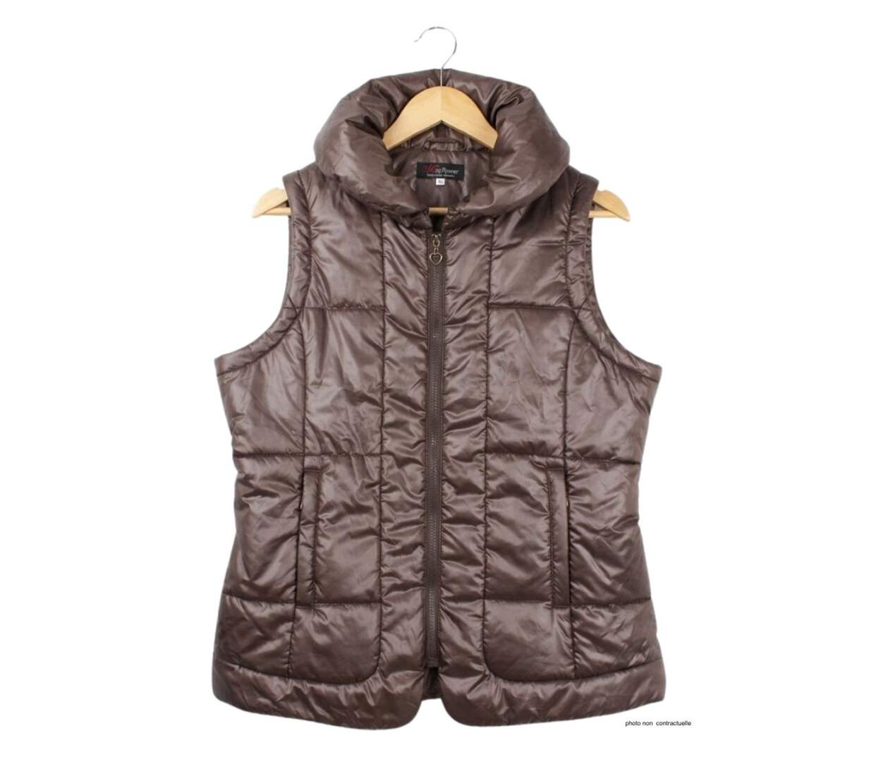 Gilet sans manches AXONE Inspiration Nature - Doudoune matelassée marron confort et style-2