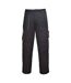 Mens Contrast Workwear Trousers Tx11 / Pants Black Portwest-2