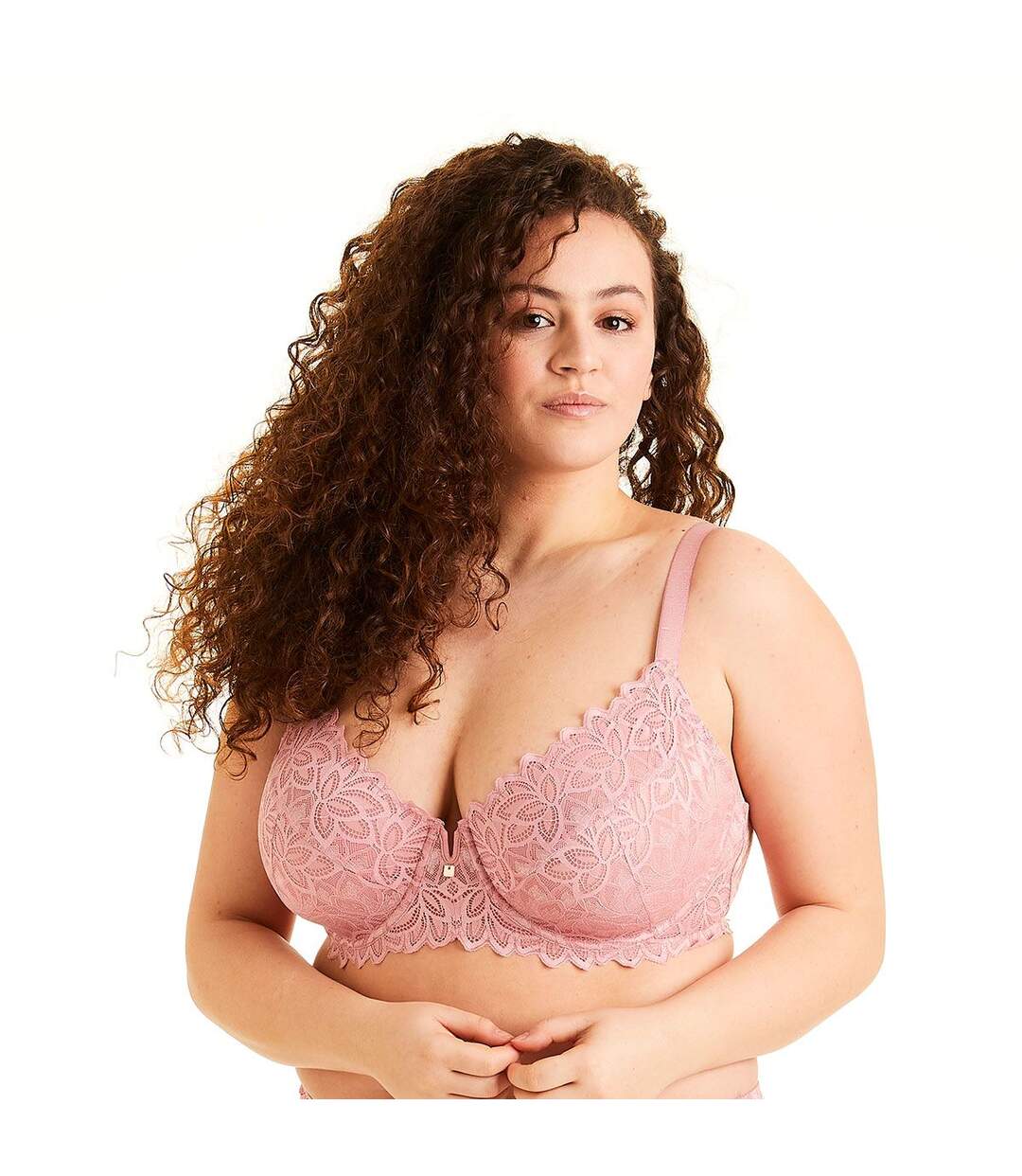 Soutien-gorge grand maintien rose Fraisier