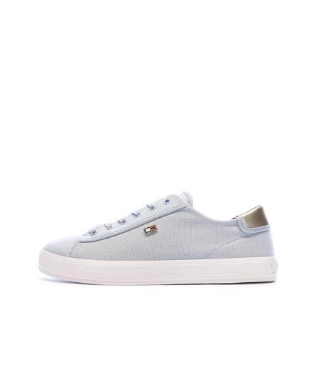 Baskets bleu clair femme tommy hilfiger canvas