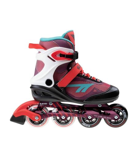 Patins À Roulettes Alignées Rizzo Femme 39 Fr Noir Blanc Violet Foncé Hi-Tec