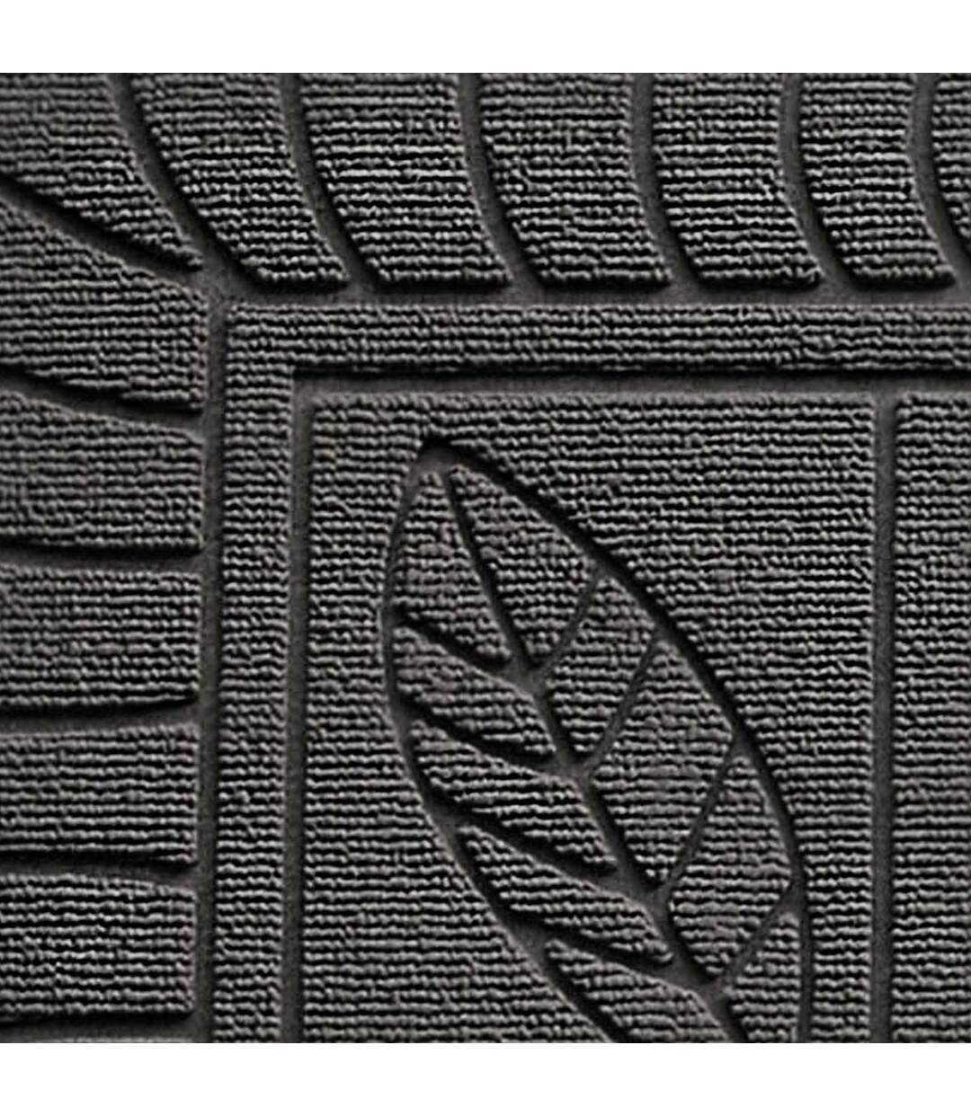 Tapis d'Entrée Feuilles 45x75cm Gris-2