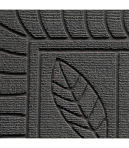 Tapis d'Entrée Feuilles 45x75cm Gris