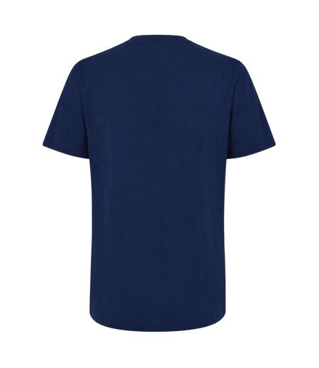 Mens Logo Cotton Crew Neck T-shirt Navy Adidas