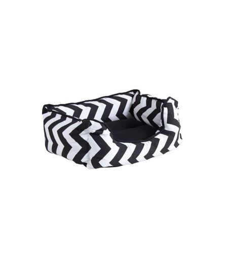 Panier chien ou chat en coton Zigzag