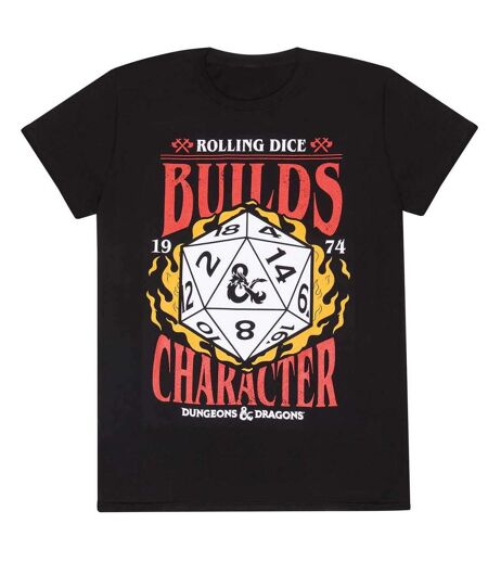 Dungeons & Dragons - T-shirt BUILDS CHARACTER - Adulte (Noir) - UTHE1398