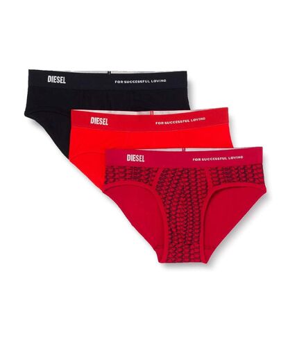 x3 Slip Rouge/Noir/Orange Homme Diesel Andre - L