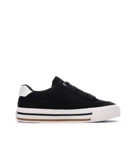 Baskets blanches/noires femme puma court classic