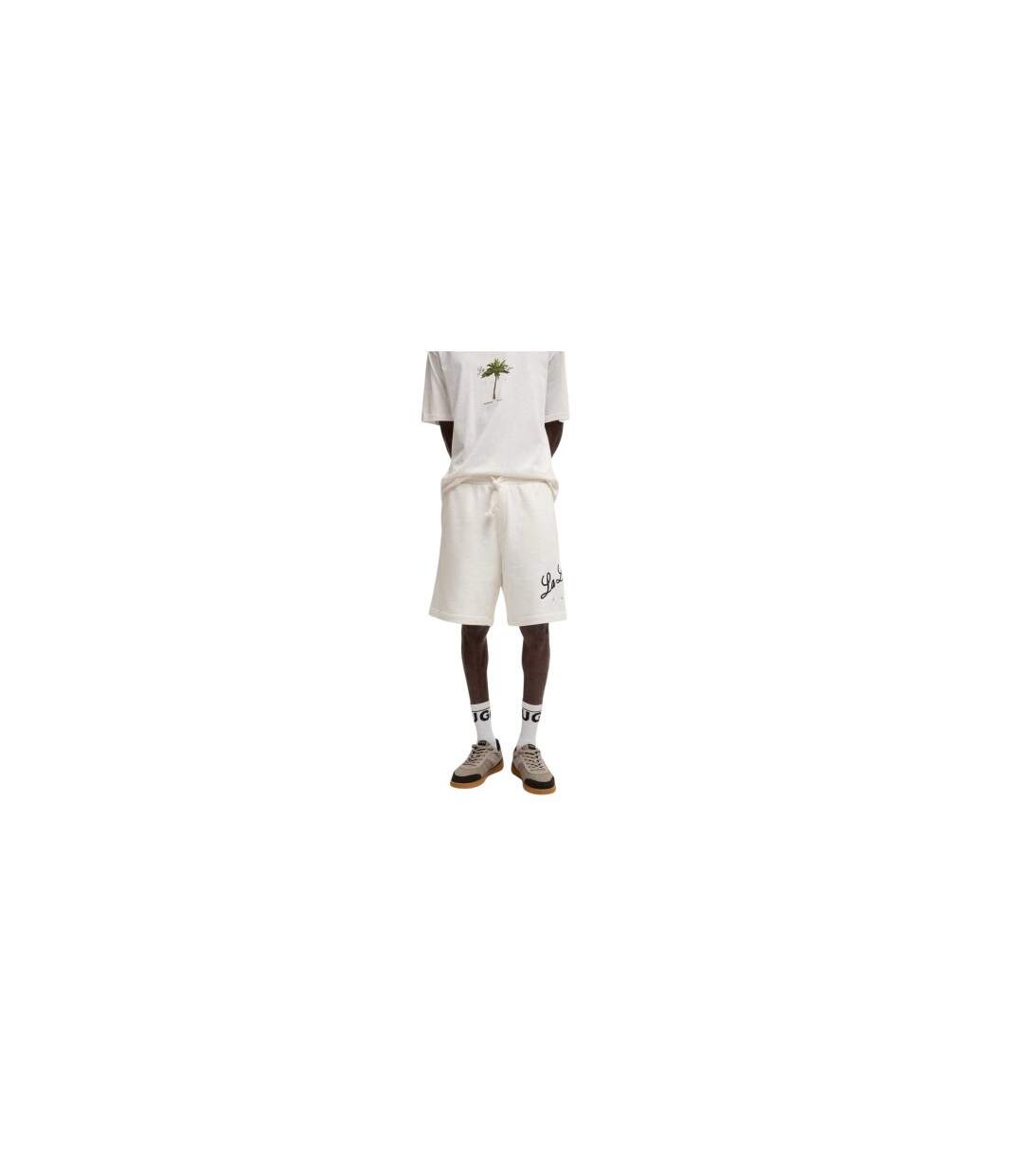 Mens Sweat Shorts Natural Hugo-1