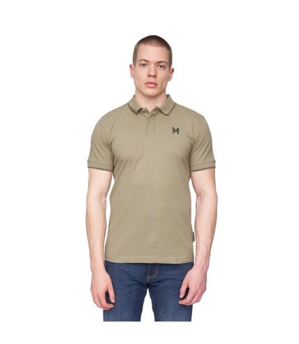 Polo moorehen homme vieux vert kaki Henleys