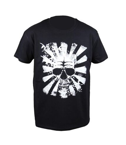 T-shirt homme manches courtes - Tête de mort Biker 5248 - noir