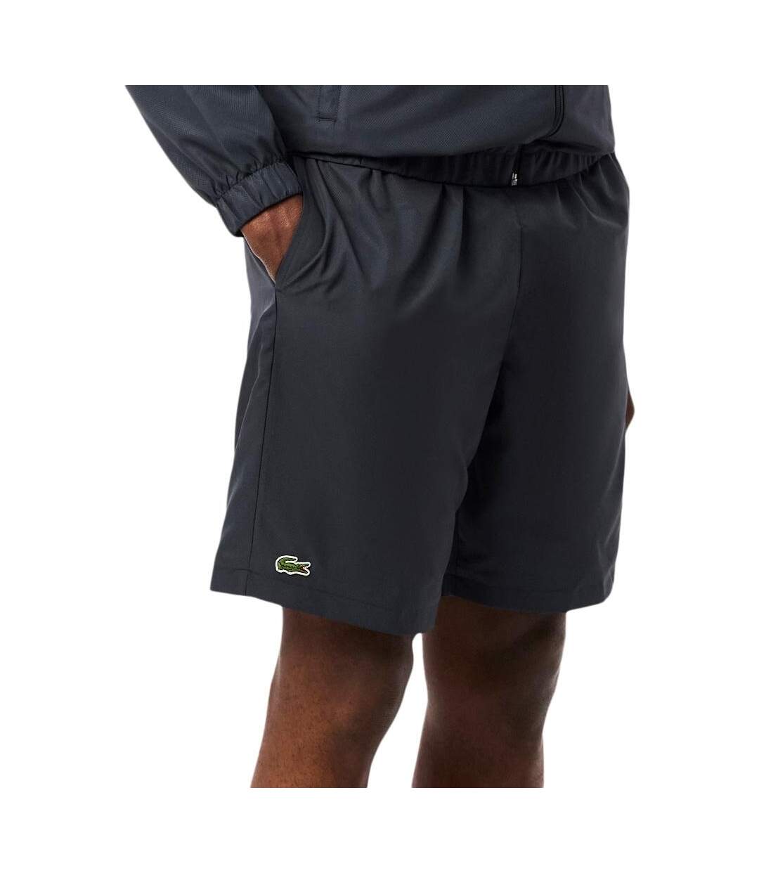 Short gris homme lacoste tennis en taffetas-1