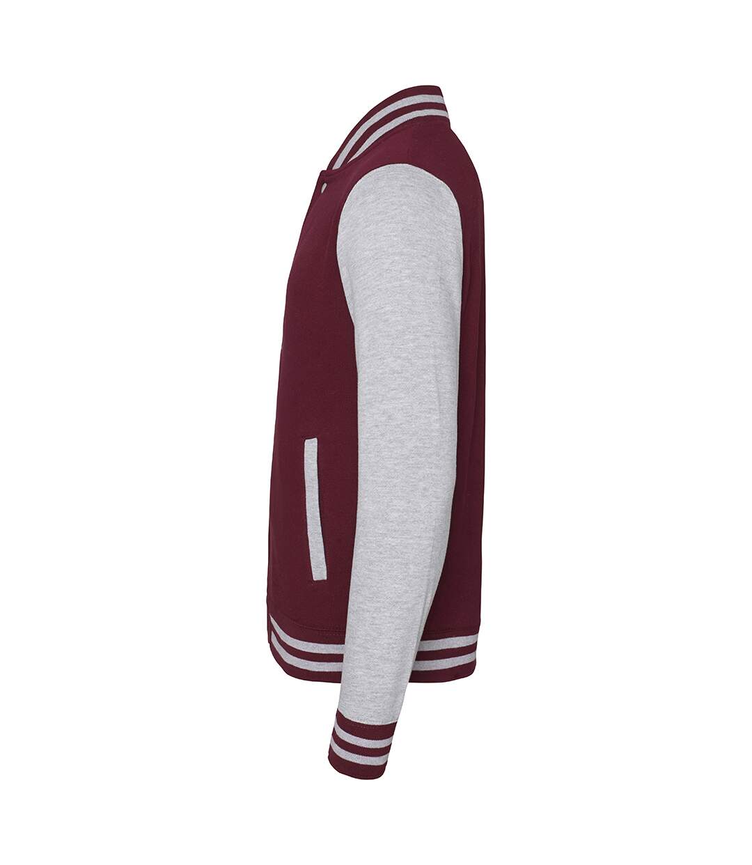 Awdis Unisex Varsity Jacket (Burgundy / Heather Grey) - UTRW175-3