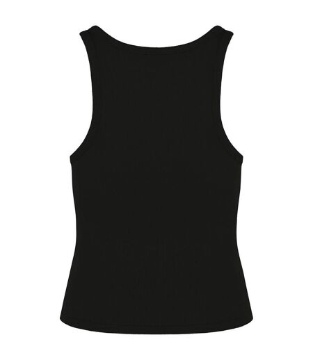 Womens/ladies ribbed tank top black Native Spirit