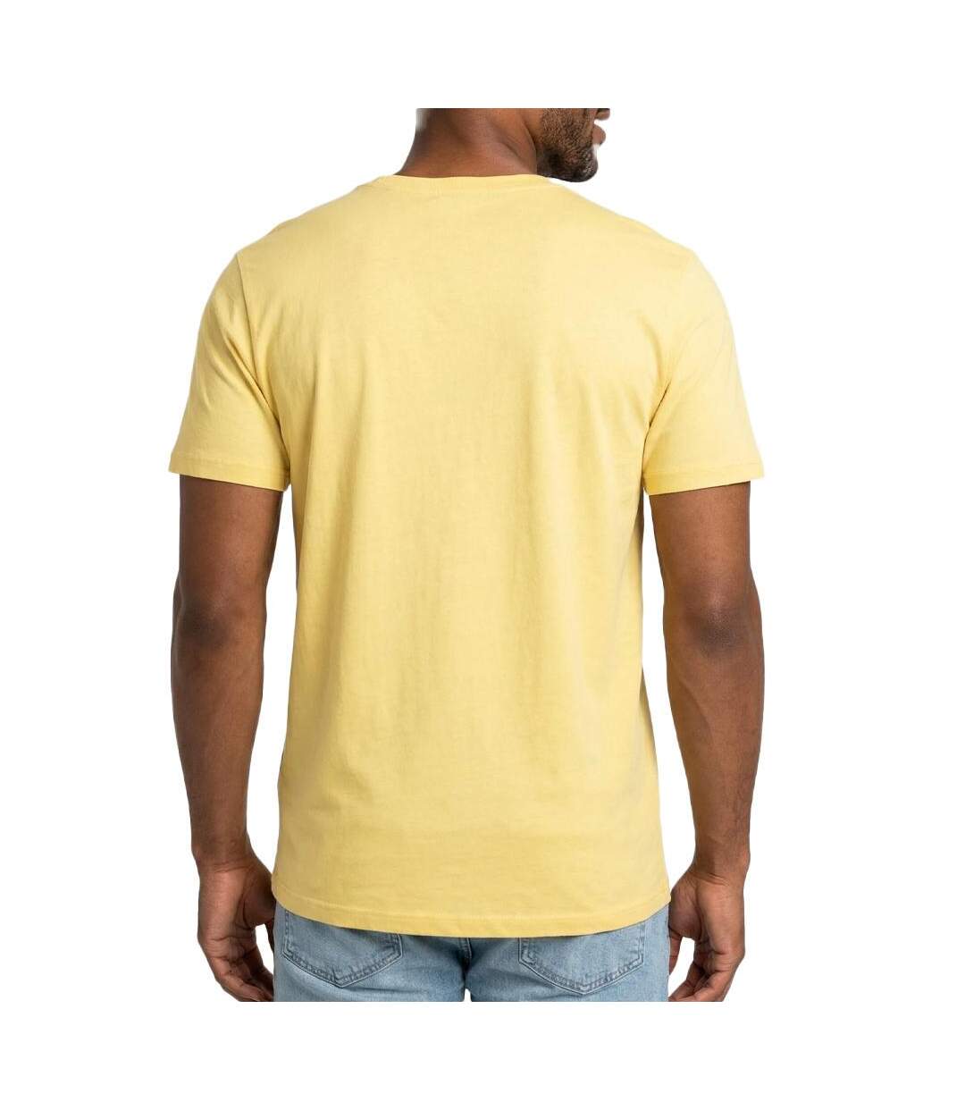 T-Shirt jaune homme calvin klein jeans classics-2
