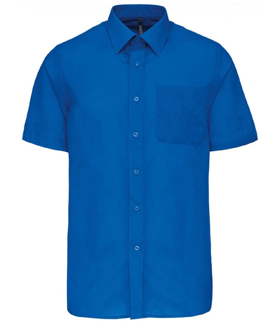 Chemise popeline manches courtes - K551- bleu royal - homme