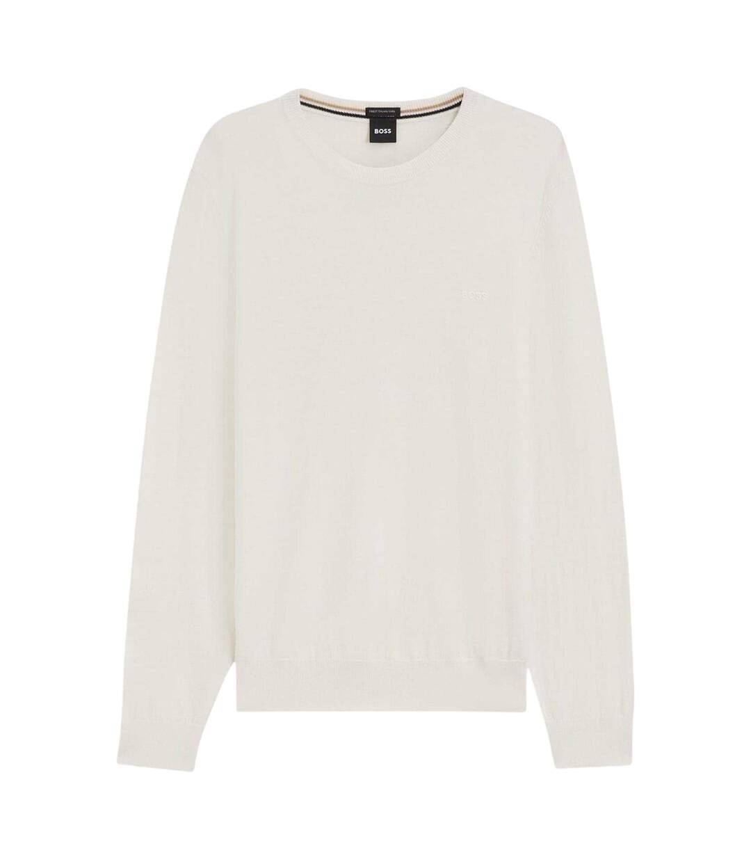 Pull Motif/style Logo Homme Blanc Boss-2
