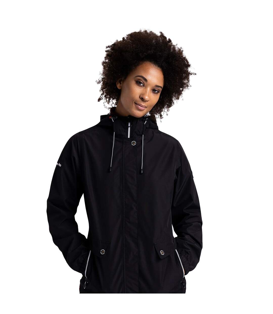 Womens/ladies Flourish Waterproof Jacket Black Trespass-4