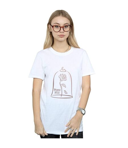 Disney Princess Womens/Ladies Princess Rose Gold Cotton Boyfriend T-Shirt (White) - UTBI42603