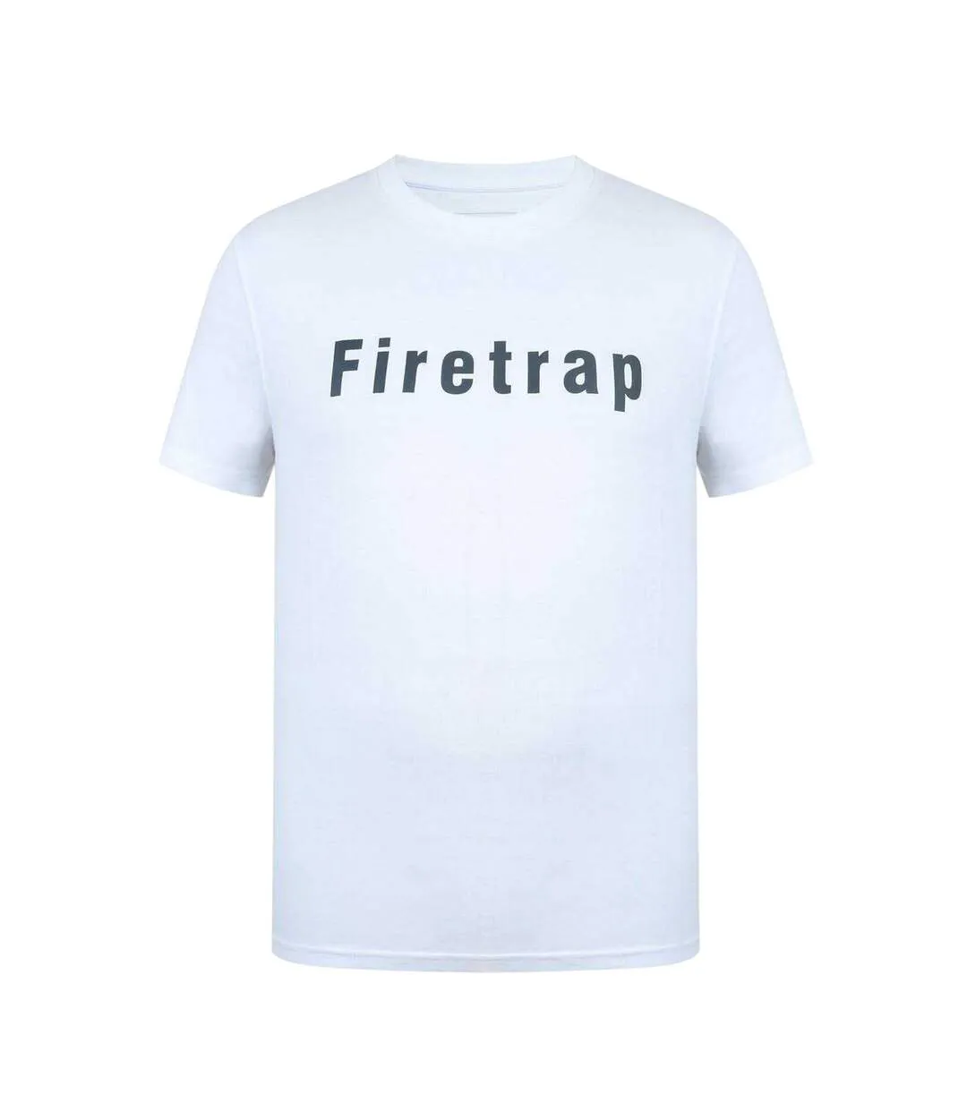 Mens Logo Cotton T-shirt White Firetrap-1