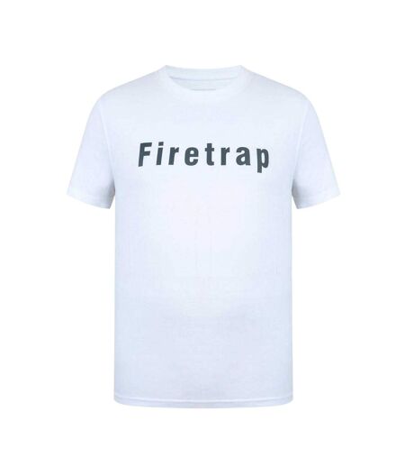 Mens Logo Cotton T-shirt White Firetrap