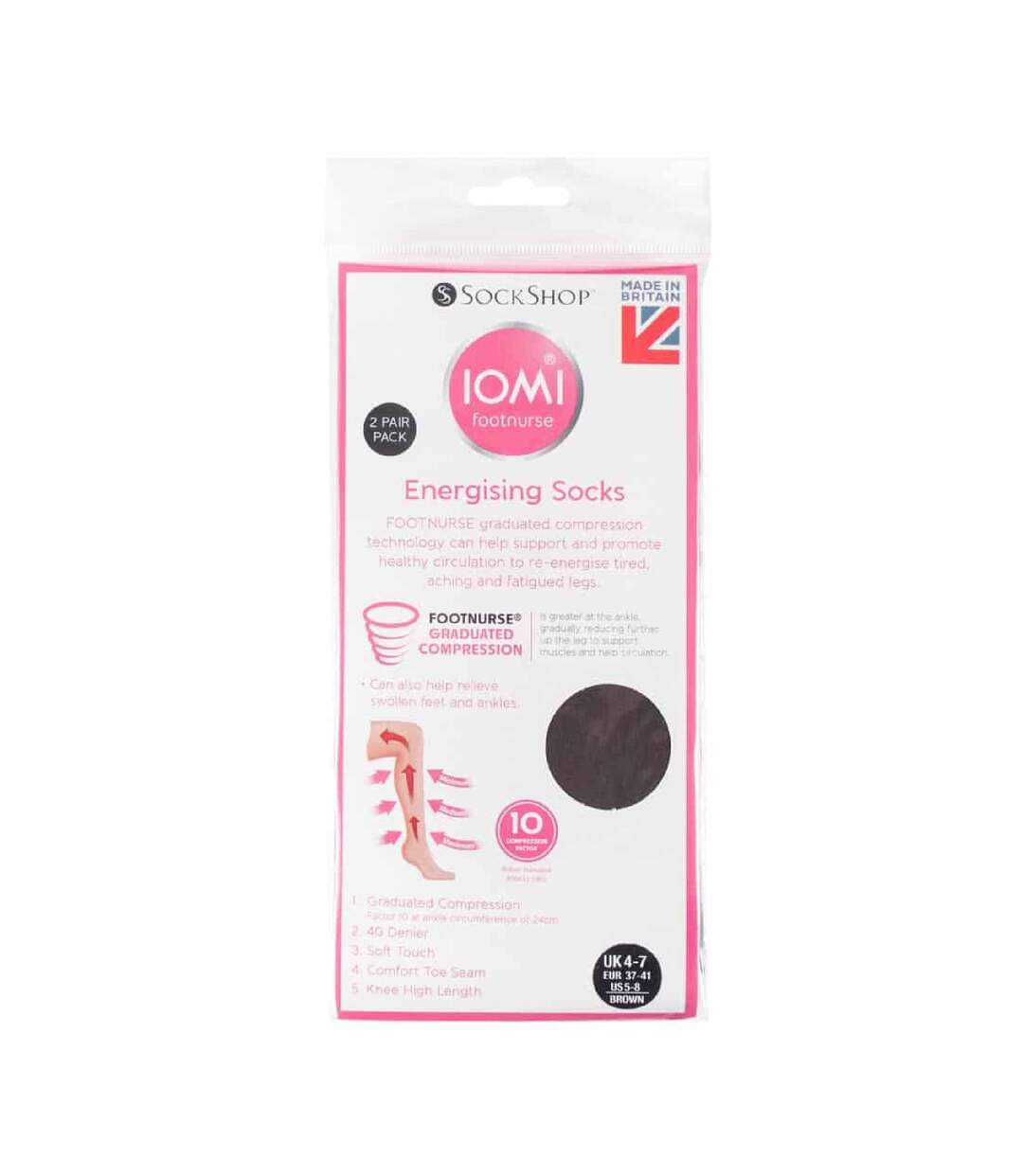 2 Paires Chaussettes de Compression Femme Hautes-2