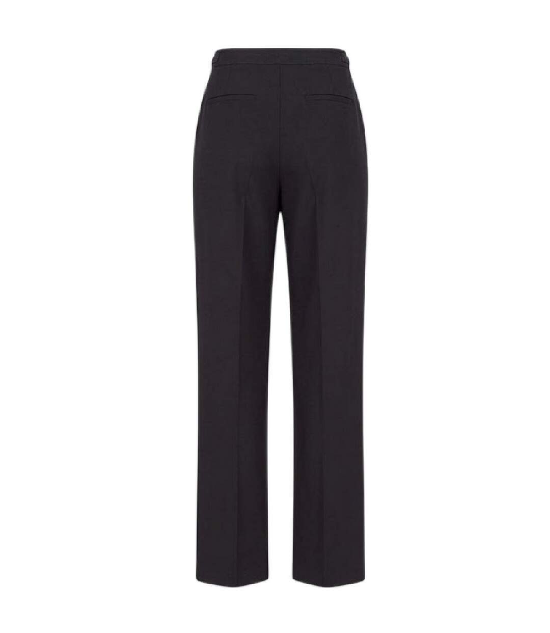 Womens/ladies Plain Straight Leg Trousers Navy Emporio Armani EA7-3