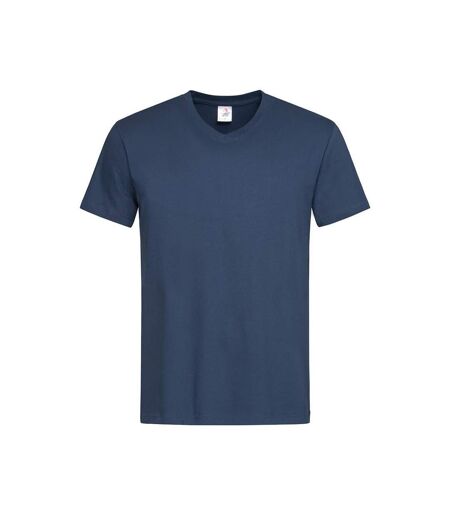 T-shirt Col V Homme Bleu Marine Stedman