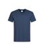 T-shirt Col V Homme Bleu Marine Stedman-2
