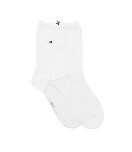 Chaussettes Motif/style Uni Femme Blanc Tommy Hilfiger