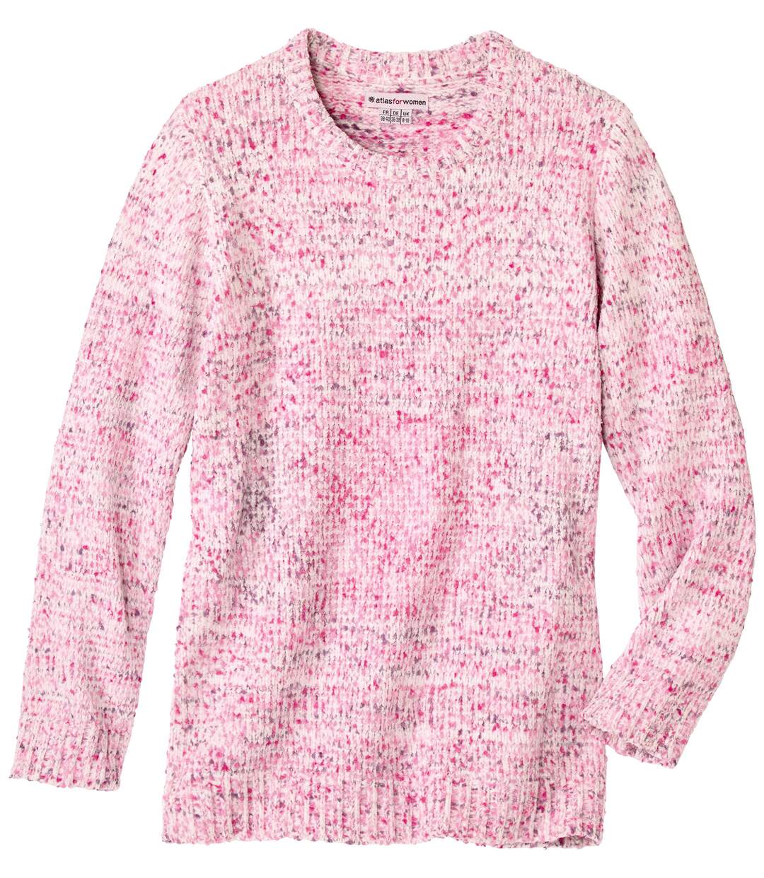 Chandail en maille chenille femme - rose