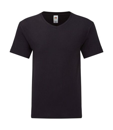 Fruit Of The Loom Mens Original V Neck T-Shirt (Black)