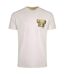 Mens Wild Life Graphic Back Print T-shirt Dusty White Weird Fish-2
