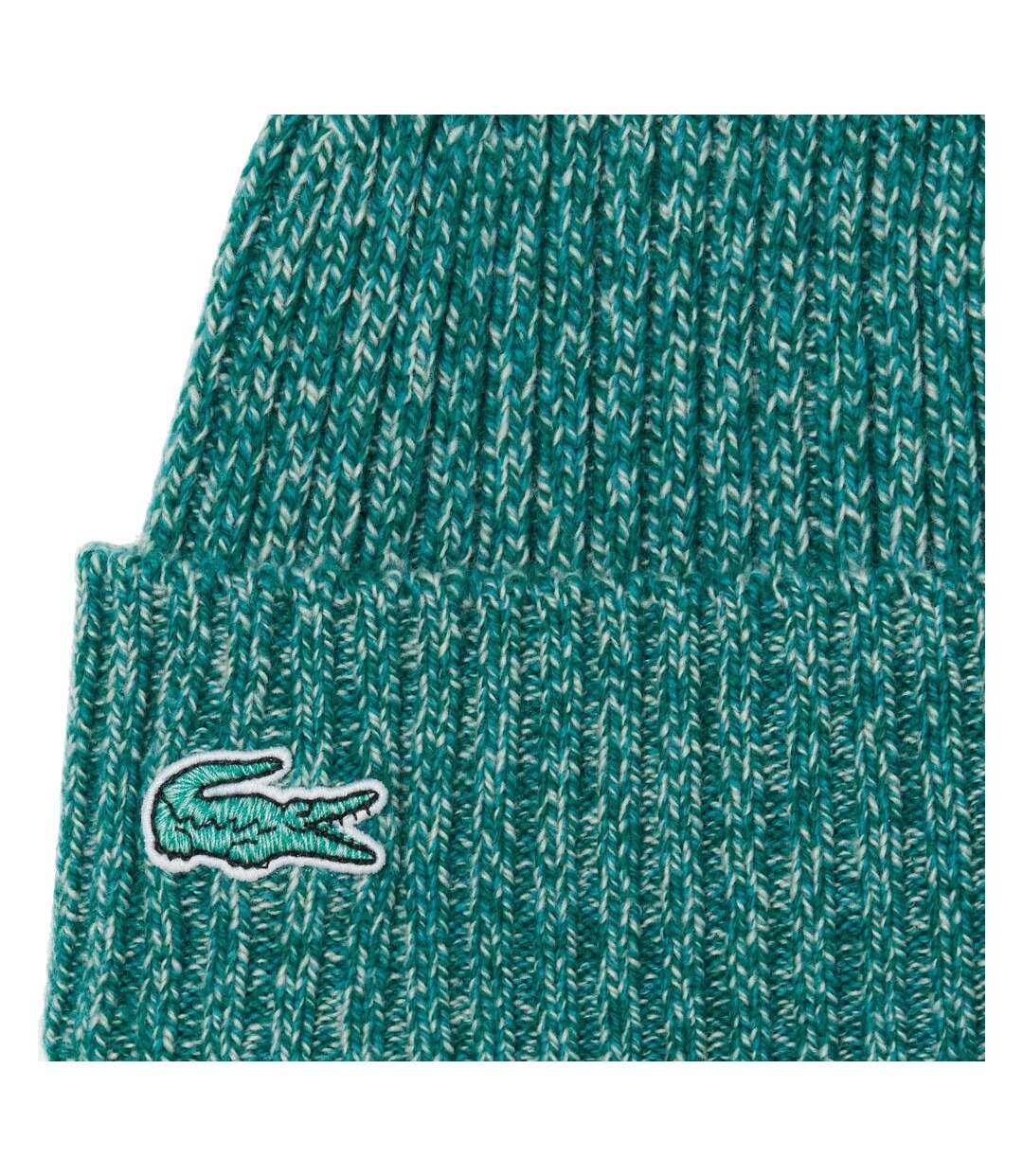 Bonnet vert mixte lacoste rib-2