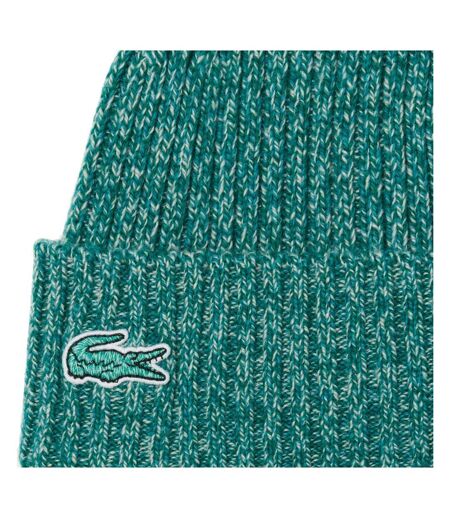 Bonnet vert mixte lacoste rib