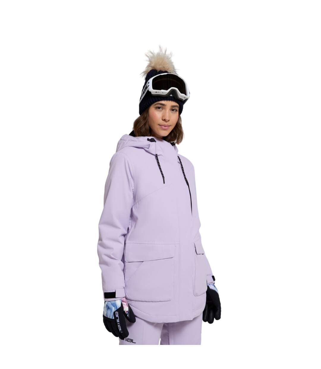 Blouson de ski tignes femme lilas Animal-3
