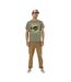 T-shirt homme col rond regular en coton effet usé print devant Lone Vondutch-4