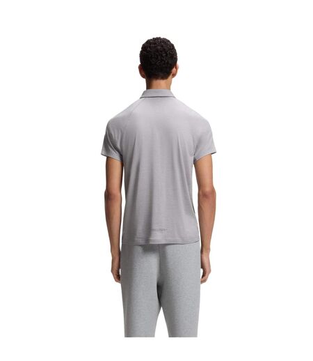 Mens Performance Slim Polo Shirt Grey Boss