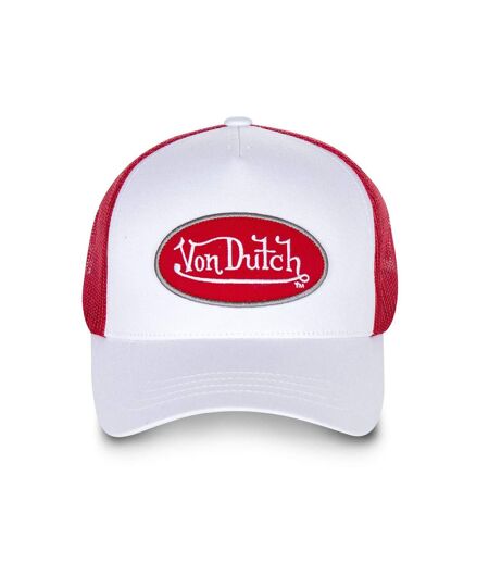 Casquette baseball homme Von Dutch BM Blanc filet rouge Vondutch