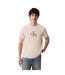 T-shirt Motif/style Monogramme Homme Blanc Cassé Calvin Klein-1