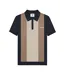 Polo Motif/style Rayure Verticale Homme Bleu Marine Marron Clair Argenté Lambretta-2