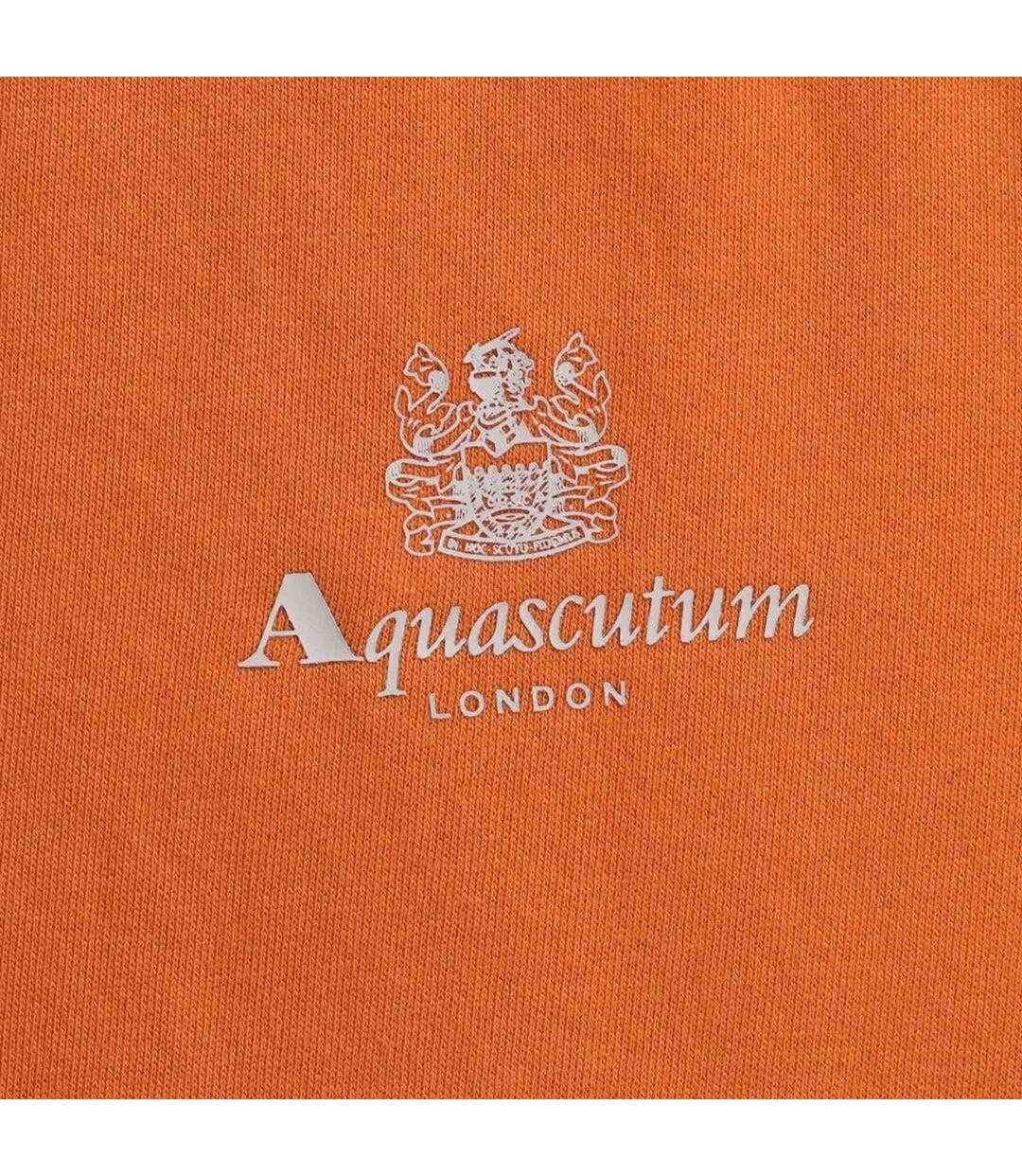 Sweat Sport Motif/style Petit Logo Homme Orange Aquascutum-3