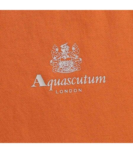 Sweat Sport Motif/style Petit Logo Homme Orange Aquascutum