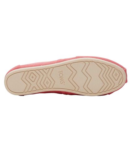 Womens/ladies alpargata espadrilles shell pink Toms