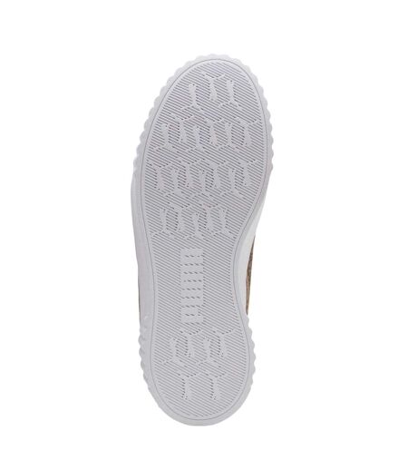 Womens/ladies Carina 3.0 Leopard Print Platform Shoes White Leopard Puma