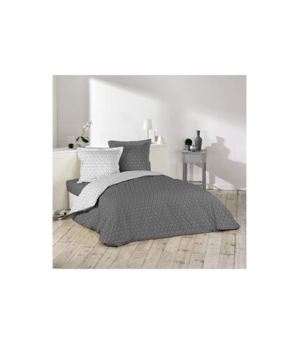 Housse de Couette Optic 240x220cm Anthracite