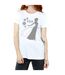 Disney Womens/Ladies Frozen Elsa Christmas Silhouette Cotton Boyfriend T-Shirt (Blanc) - UTBI24670-3